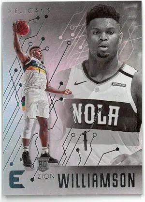 Zion Williamson 2019-20 Panini Chronicles Essentials Rookie Card (RC) #210 (New Orleans Pelicans)