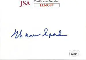 Warren Spahn signed 3x5 Index Card- JSA #LL60397 (Boston/Milwaukee Braves)