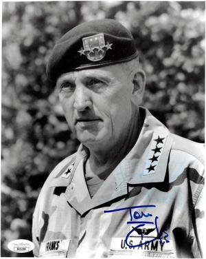 Tommy Franks signed B&W 8x10 Photo- JSA #SS51599 (US Army Retired General/US Central Commander)