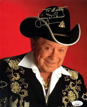 Little Jimmy Dickens signed Country Music 8x10 Photo To Betty- JSA #II11033