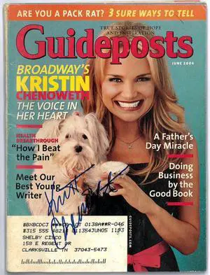 Kristin Chenoweth signed June 2004 Guideposts Magazine- COA (Wicked/Glinda/Country/Broadway)