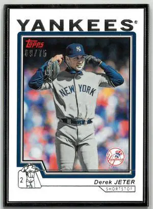 Derek Jeter 2014 Topps Update Framed Reprints/Black Card 2004- 09/75 (New York Yankees)
