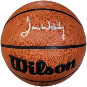 James Worthy signed Wilson NBA Authentics Series I/O Basketball- JSA Witnessed (Los Angeles Lakers)