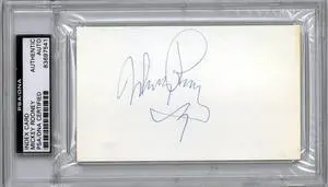 Mickey Rooney signed 3x5 Index Card- PSA Encapsulated (Actor/Academy Honorary Award)