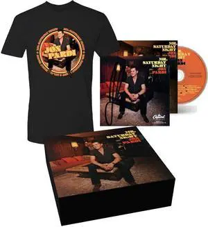 Jon Pardi Signed 2022 Mr Saturday Night Capitol Records  4x4 Art Card, Album Cover Booklet/CD/T-Shirt Box Set JSA