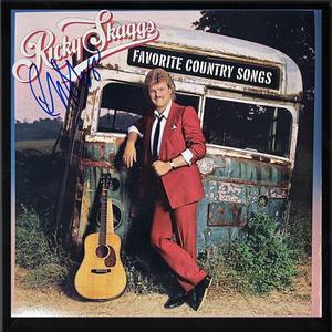 Ricky Skaggs signed 1985 Favorite Country Songs Album Cover/LP/Vinyl Record Framing- JSA #GG08429