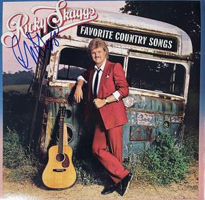 Ricky Skaggs signed 1985 Favorite Country Songs Album Cover/LP/Vinyl Record- JSA #GG08429