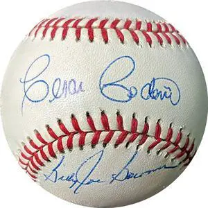 Cesar Cedeno/Billy Joe Bowman dual signed RONL Rawlings Official National League Baseball- JSA #NN13629 (Houston Astros)