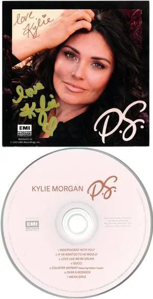 Kylie Morgan Signed 2022 P.S. EP Art Card  with Album Cover Booklet & CD COA