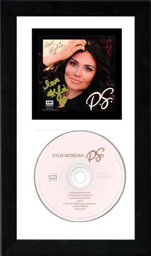Kylie Morgan Signed 2022 P.S. EP Art Card  with Album Cover Booklet & CD w/ CD 6.5x12 Custom Framing COA
