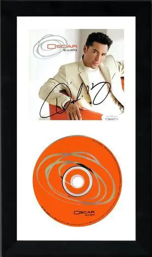 Oscar De La Hoya signed 2000 Self Titled Album Cover Booklet w/ CD 6.5x12 Custom Framing- JSA #AC92224