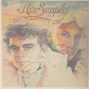 Russell Hitchcock & Graham Russell Dual signed 1983 Air Supply Greatest Hits LP/Album Cover JSA (Pop/Soft Rock)