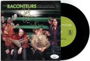 Brendan Benson & Jack Lawrence dual signed The Racounteurs 2006 Steady, As She Goes 45 Album Cover/LP/Vinyl Record- JSA #AC92423