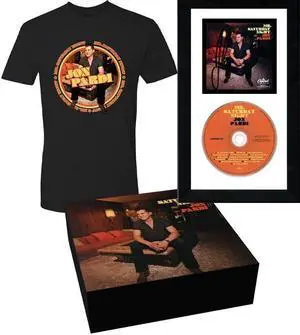 Jon Pardi Signed 2022 Mr Saturday Night Capitol Records 4x4 Art Card Custom Framing w/CD/T-Shirt Box Set JSA