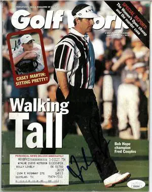 Fred Couples signed Golf World Full Magazine January 23, 1998- JSA #EE63340