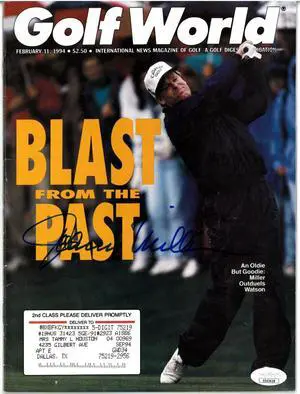 Johnny Miller signed Golf World Full Magazine February 11, 1994- JSA #EE63428