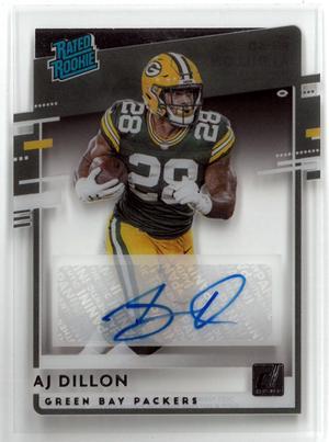 AJ Dillon Autographed Green Bay Custom White Football Jersey - BAS