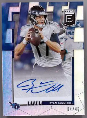 Ryan Tannehill signed 2020 Panini Donruss Elite Card #ES-RT- 04/49 (Tennessee Titans)