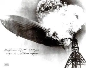 Margherita/Marge Thielke signed B&W Vintage 8x10 Photo- JSA #AC92771- Age 89 Witness age 11 (1937 Hindenburg Disaster)