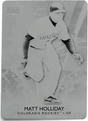 Matt Holliday 2006 Upper Deck Future Stars Black Printing Plate #25 One-of-One (Colorado Rockies)
