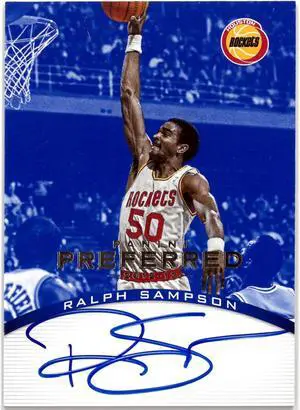 Ralph Sampson signed 2012-13 Panini Preferred On Card Auto Card #187- 34/49 (Houston Rockets)