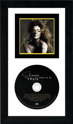 Shania Twain signed 2023 Queen of Me Art Card w/ Album Cover Booklet & CD 6.5x12 Custom Framing COA (Country/Pop)