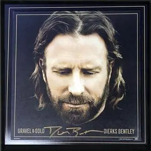 Dierks Bentley signed 2023 Gravel And Gold 11x11 Art Card/Album Cover/LP/Vinyl Record w/Custom Framing- COA