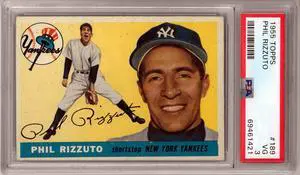 Phil Rizzuto 1955 Topps Baseball Card #189- PSA Graded 3 VG (New York Yankees)