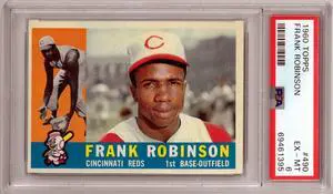 Frank Robinson 1960 Topps Baseball Card #490- PSA Graded 6 EX-MT (Cincinnati Reds)
