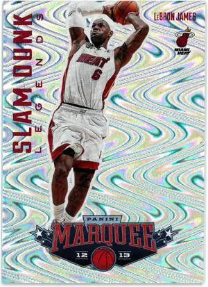 LeBron James 2012-13 Panini Marquee Slam Dunk Legends Holo Insert Card #1 (Miami Heat)