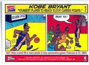 Kobe Bryant 2003-04 Topps Bazooka Comics Card #8 (Los Angeles Lakers/Rare)