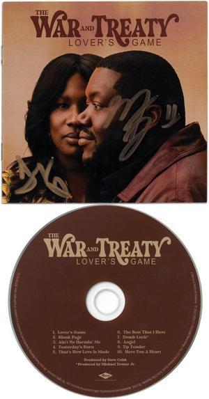 The War & Treaty dual signed 2023 Lover's Game Album Cover Booklet w/ CD & Case-COA (County Gospel/Americana)