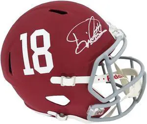 Derrick Henry signed Alabama Crimson Tide Riddell #18 FS Speed Rep Helmet #2- Beckett Witnessed (Heisman)