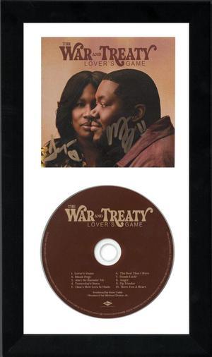The War & Treaty dual signed 2023 Lover's Game Album Cover Booklet w/ CD 6.5x12 Custom Framing- COA (County Gospel/Americana)