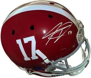 Kenyan Drake signed Alabama Crimson Tide Schutt NCAA Full Size Rep Helmet w/ #17 -Radtke Sports Holo