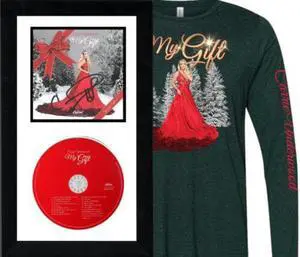 Carrie Underwood signed 2021 My Gift 3x4 Art Card- JSA- Special Edition Boxed Set/CD/T-Shirt (XL)
