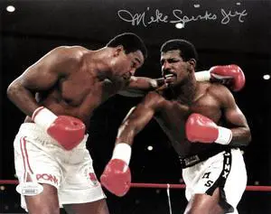 Michael Spinks signed Boxing 8x10 Photo Jinx- JSA (vs Larry Holmes)