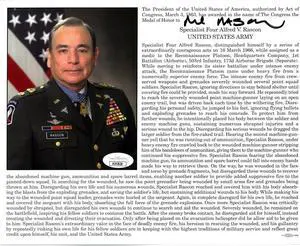 Alfred Rascon signed Vietnam War Vintage 8x10 Photo- JSA #AC92628- Medal of Honor