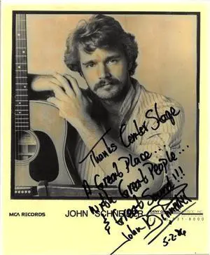 John Schneider signed MCA Records B&W 8x10 Press Promo Photo- Thanks Center Stage (Bo Duke/Dukes of Hazzard)