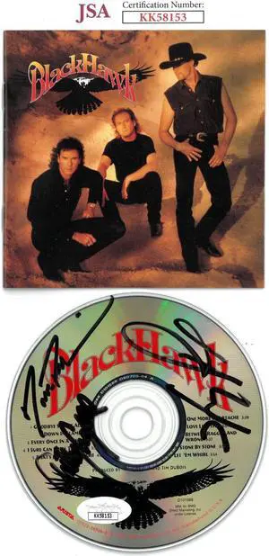 Dave Robbins/Henry Paul/Anthony Crawford 1994 BlackHawk Album CD w/ Cover & Case 3-sigs- JSA #KK58153
