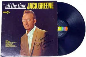 Jack Greene signed 1967 All the Time Album Cover/LP/Vinyl Record- JSA #GG08517