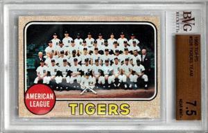 1968 Topps Detroit Tigers Team Baseball Card #528- BVG Graded 7.5 Near Mint+ w/ Sub Grades