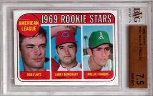 Rollie Fingers 1969 Topps Rookie Stars Baseball Card #597- BVG Graded 7.5 Near Mint+ (w/ Sub Grades w/Larry Burchart/Bob Floyd)