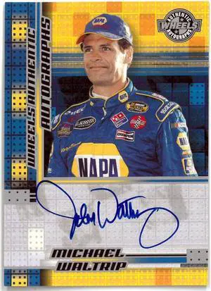 Michael Waltrip signed 2004 Wheels Authentic Autographs NASCAR On Card Auto