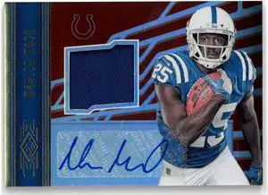 Marlon Mack signed 2017 Panini Phoenix Rookie Auto/Patch Card (RC) #RAJ-MM 38/99 (Indianapolis Colts)