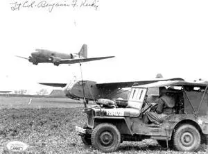 Lt. Col. Benjamin/Ben Kendig signed WWII Vintage B&W 8x10 Photo- JSA #AC92822- C-47 D-Day Pilot