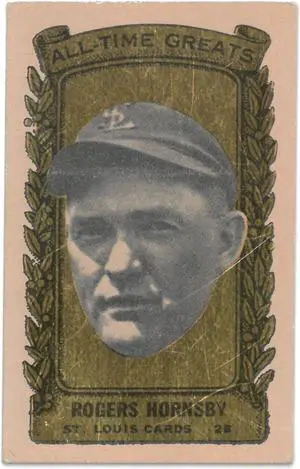 Rogers Hornsby 1963 Topps Bazooka All Time Greats Baseball Card #32 (St. Louis Cardinals)