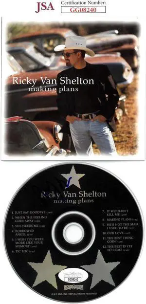 Ricky Van Shelton signed 1997 making plans Album CD w/ Booklet & Case- JSA #GG08240