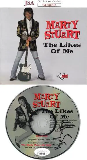 Marty Stuart signed 1995 The Likes of Me Single Promo CD w/ Hard Cover Booklet- JSA #GG08282