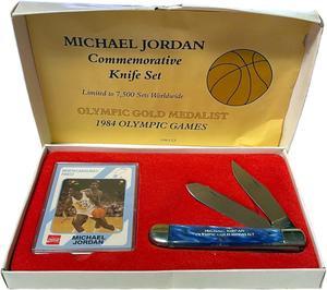 Michael Jordan Vintage 1984 Olympic Games Commemorative Knife  1989 UNC Card 17 Set 7500
